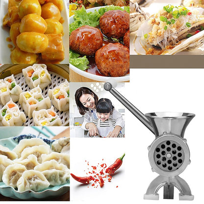 1 Set Stainless Steel Meat Grinder Multi-Function Manual Mincing Tools
