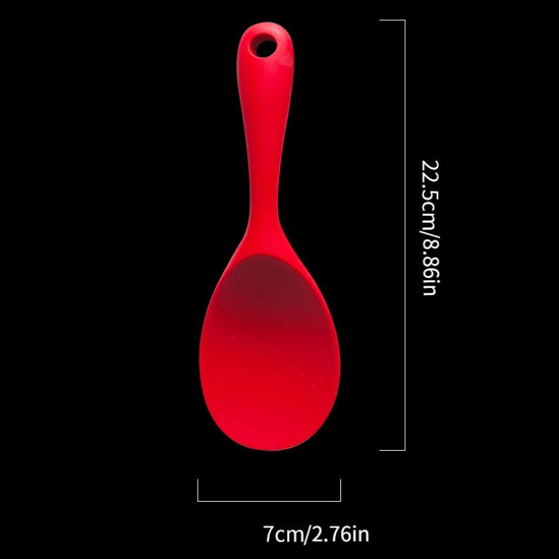 1pc High Temperature Resistant and Anti Stick Silicone Rice Spoon