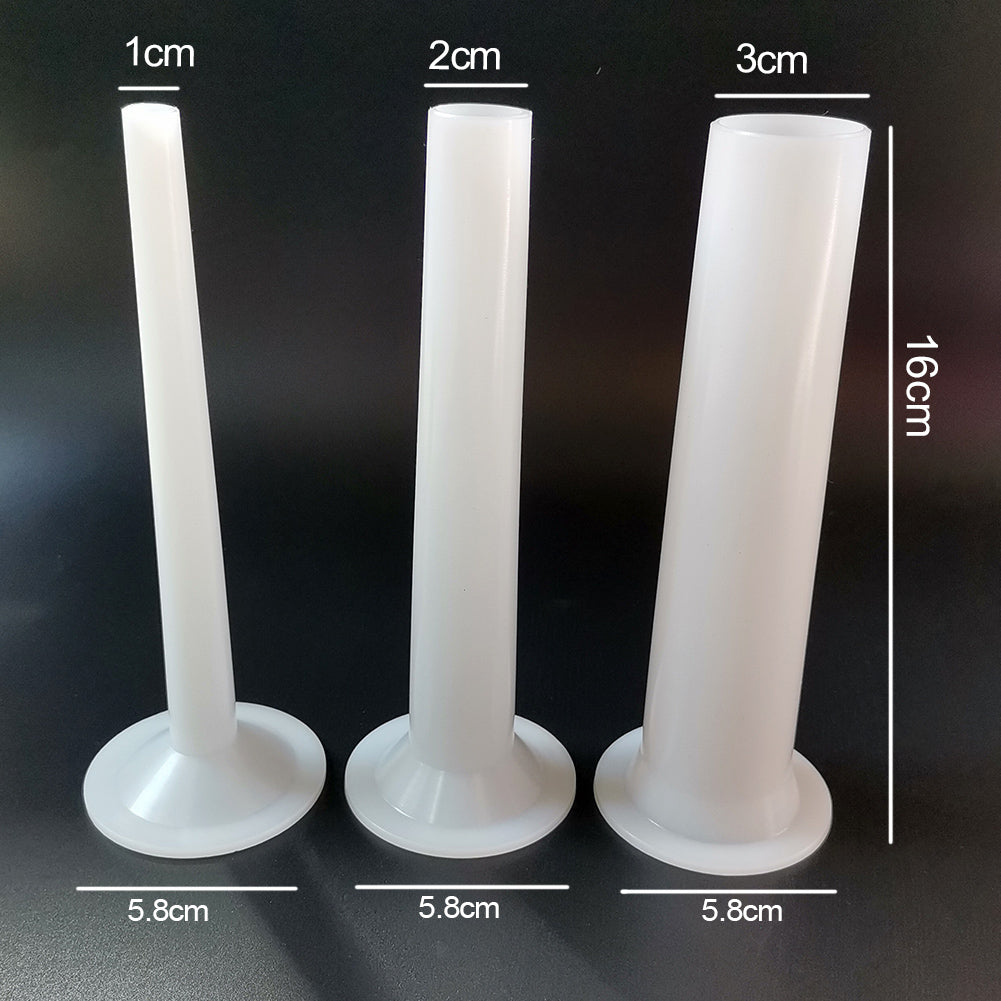 3pcs/Set 5# Extended Length Plastic Sausage Funnel 1/2/3cm