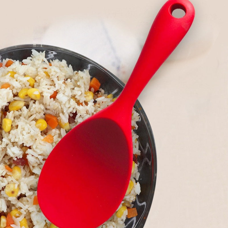 1pc High Temperature Resistant and Anti Stick Silicone Rice Spoon