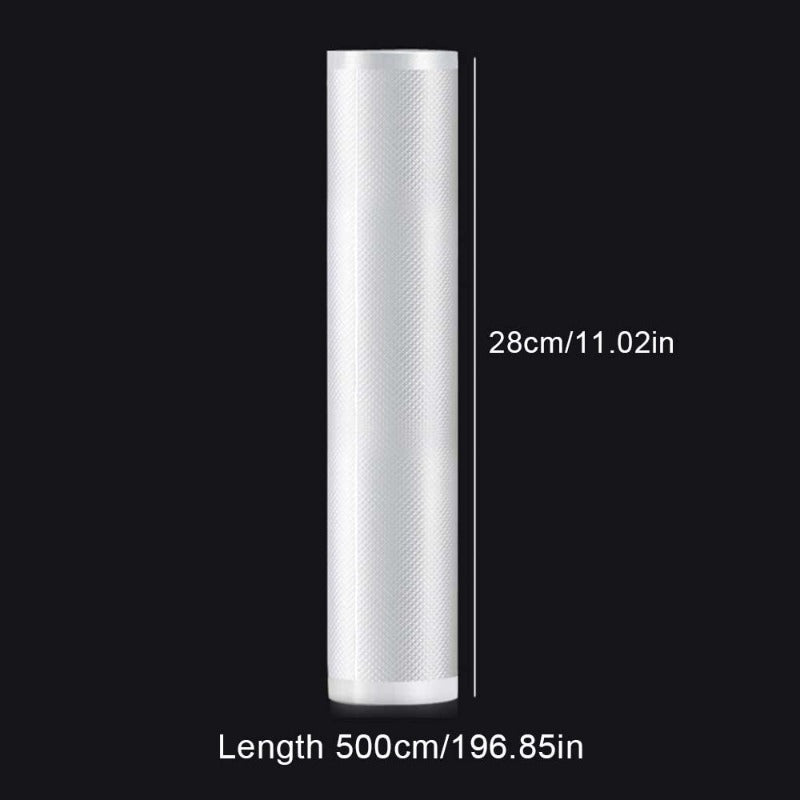 5Meters/Roll Textured Vacuum Bag Roll Household Cooked Food Fresh-keeping Sealed Plastic Bag Packaging Vacuum Bags Roll