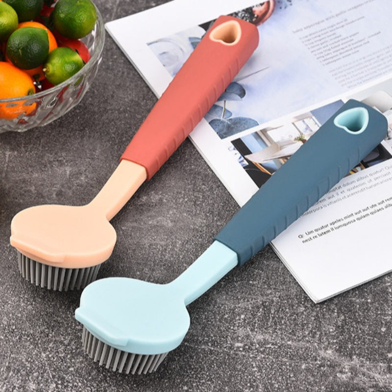 1pc Kitchen Long Handled Dishwashing Brush Does Not Damage The Pot and Is A Magical Tool for Pot Brushing