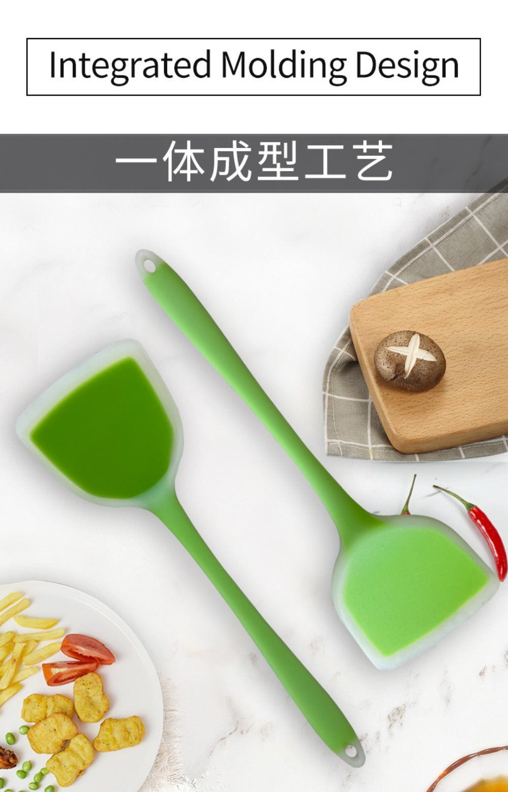 1pc Silicone Spatula High Temperature Resistant Non-Stick