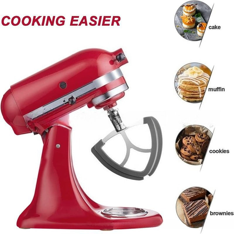 For KitchenAid4.5-5QT Stainless Steel Paddle Belt Silicone Edge Scraper Dishwasher Washable