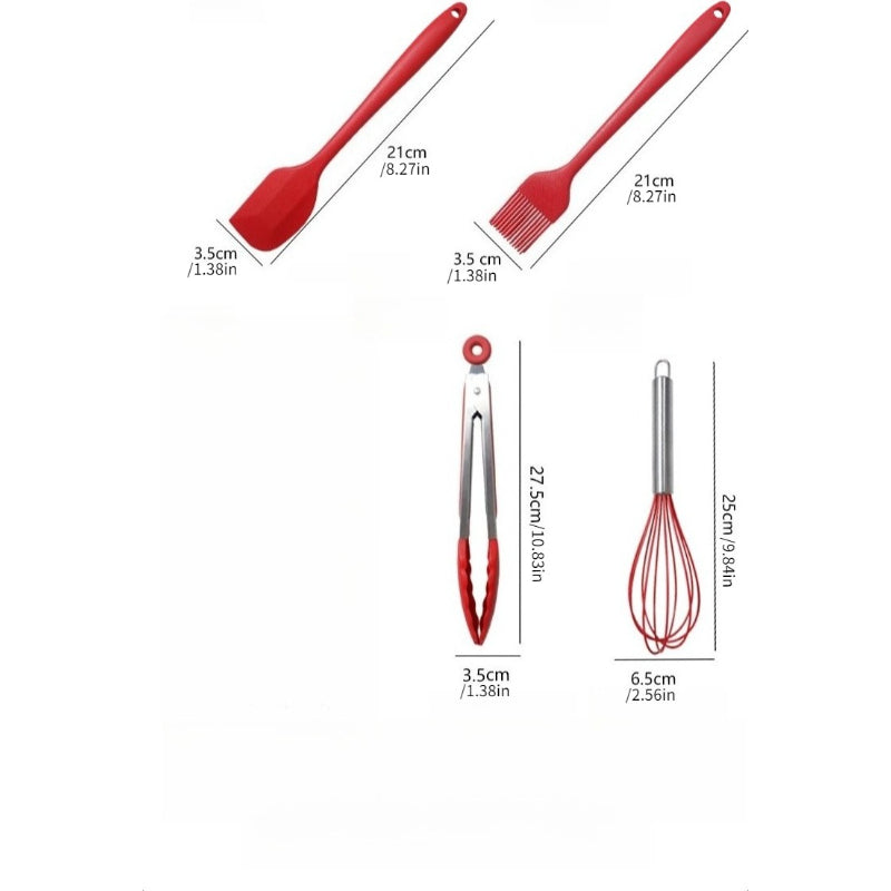 1set Silicone Kitchenware Set Spatula Set Kitchen Tools