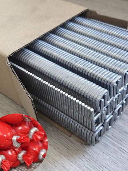 4400pcs/Box Durable Aluminum 506# U-Type Sausage Clips Strong Tensile Casing Fasteners for Sausage Making