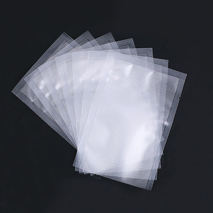 100Pcs/PackTextured Vacuum Bags Household Cooked Food Fresh-keeping Sealed Plastic Bag Compression Food Grade Packaging Reticulated Vacuum Bags