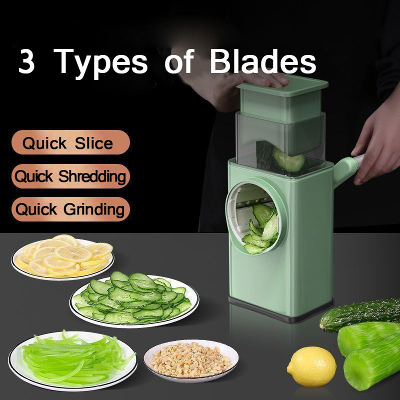 1pc Multifunction Slicer Machine Set 3-in-1 Shredder Grater for Slicing Shredding Mincing Vegetables