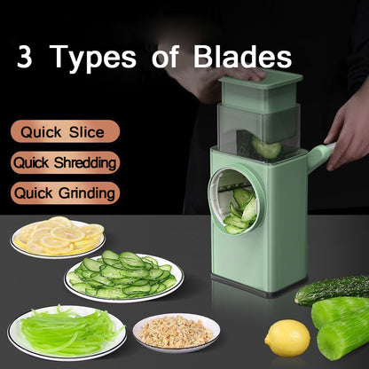 1pc Multifunction Slicer Machine Set 3-in-1 Shredder Grater for Slicing Shredding Mincing Vegetables