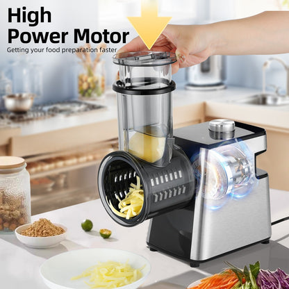 Stainless Steel Electric Vegetable Cutter Multifunctional Vegetable Shredder & Slicer Home Cheese Grinder Salad Tool