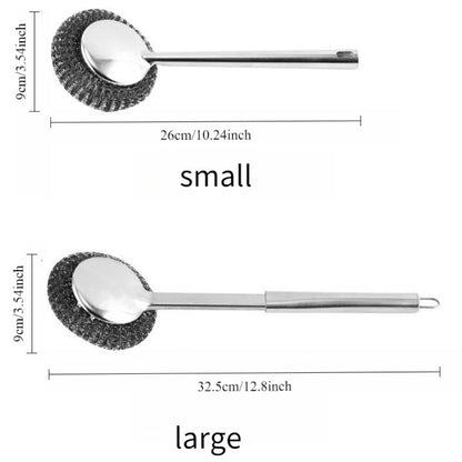 1pc Multi Functional Stainless Steel Dishwasher Brush for Household Kitchen Detachable Dishwasher with Handle