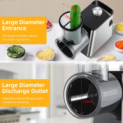 Stainless Steel Electric Vegetable Cutter Multifunctional Vegetable Shredder & Slicer Home Cheese Grinder Salad Tool