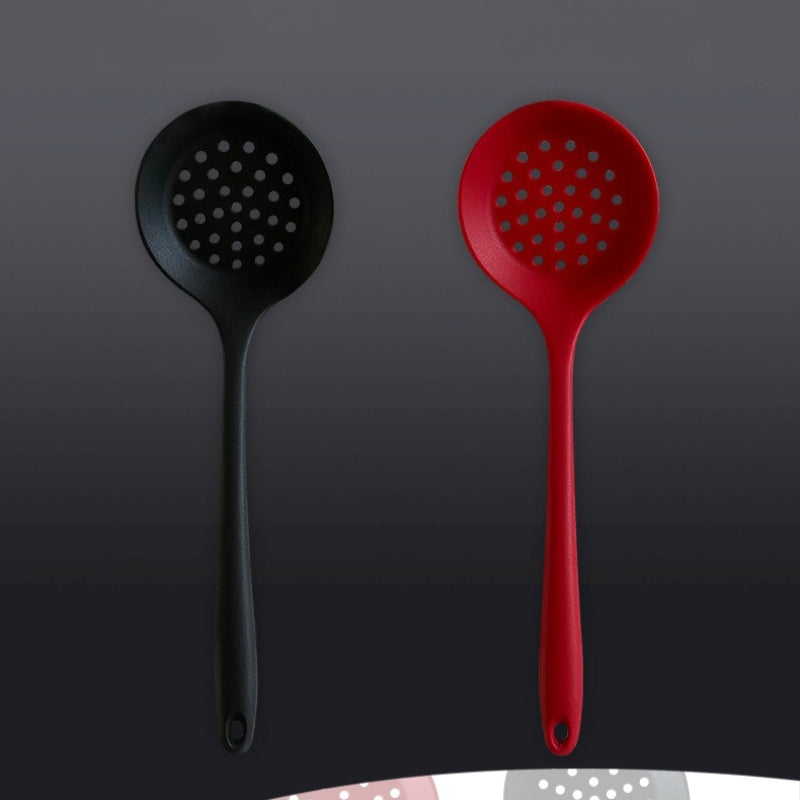 1pc High Temperature Resistant Long Handled Silicone Slotted Spoon