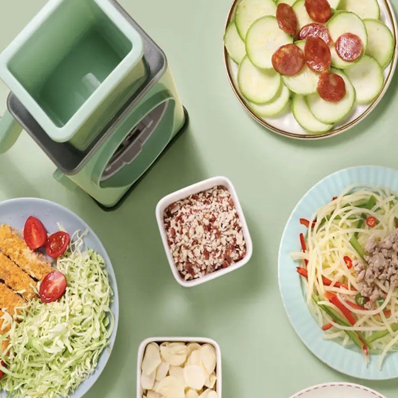 1pc Multifunction Slicer Machine Set 3-in-1 Shredder Grater for Slicing Shredding Mincing Vegetables