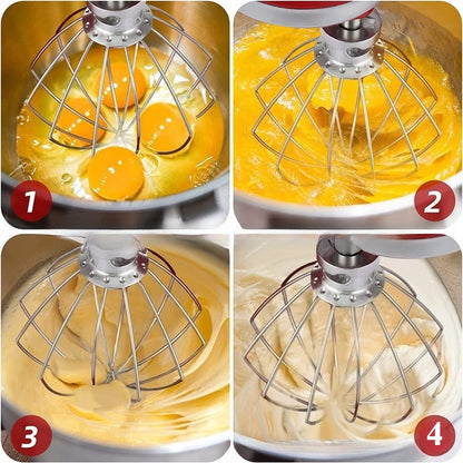 1pc KN256WW 6QT Egg Cream Wire Whip Stainless Steel Kitchen Aid Vertical Mixer Accessories