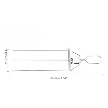 Barbecue Fork Three Pronged Barbecue Stainless Steel Grill Fork