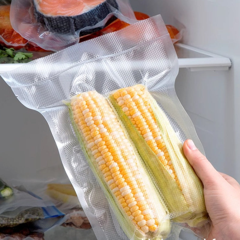 50pcsTextured Vacuum Bag Household Cooked Food Fresh-keeping Sealed Plastic Bagcompression Food Grade Packaging Reticulated Vacuum