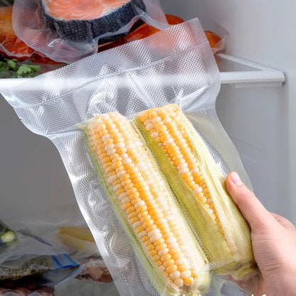 50pcsTextured Vacuum Bag Household Cooked Food Fresh-keeping Sealed Plastic Bagcompression Food Grade Packaging Reticulated Vacuum