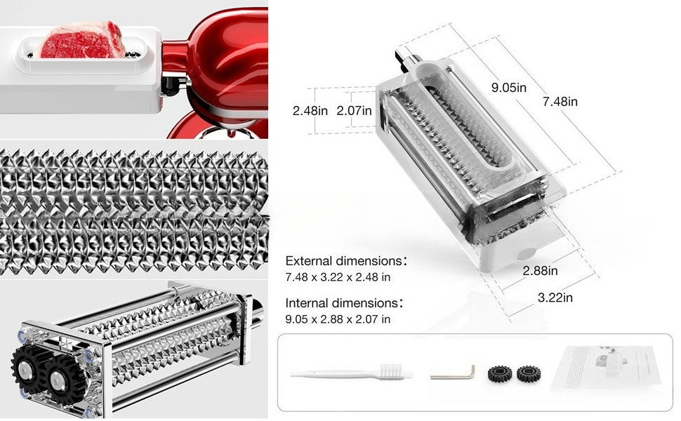 For Kitchen Aid Cooking Machine Meat Tenderizer Accessories Kitchen Treasure Accessories Metal Gear Put in Dishwasher for Cleaning