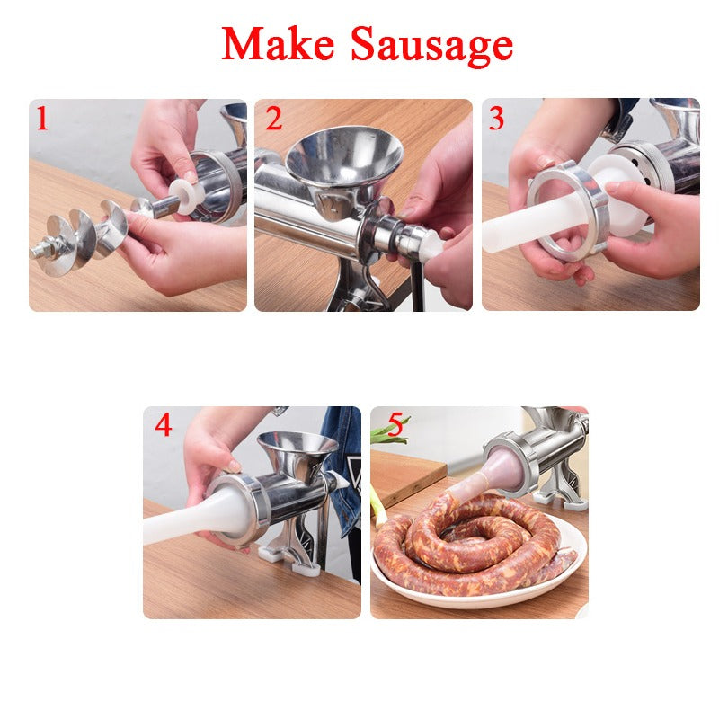 1 Set Stainless Steel Meat Grinder Multi-Function Manual Mincing Tools