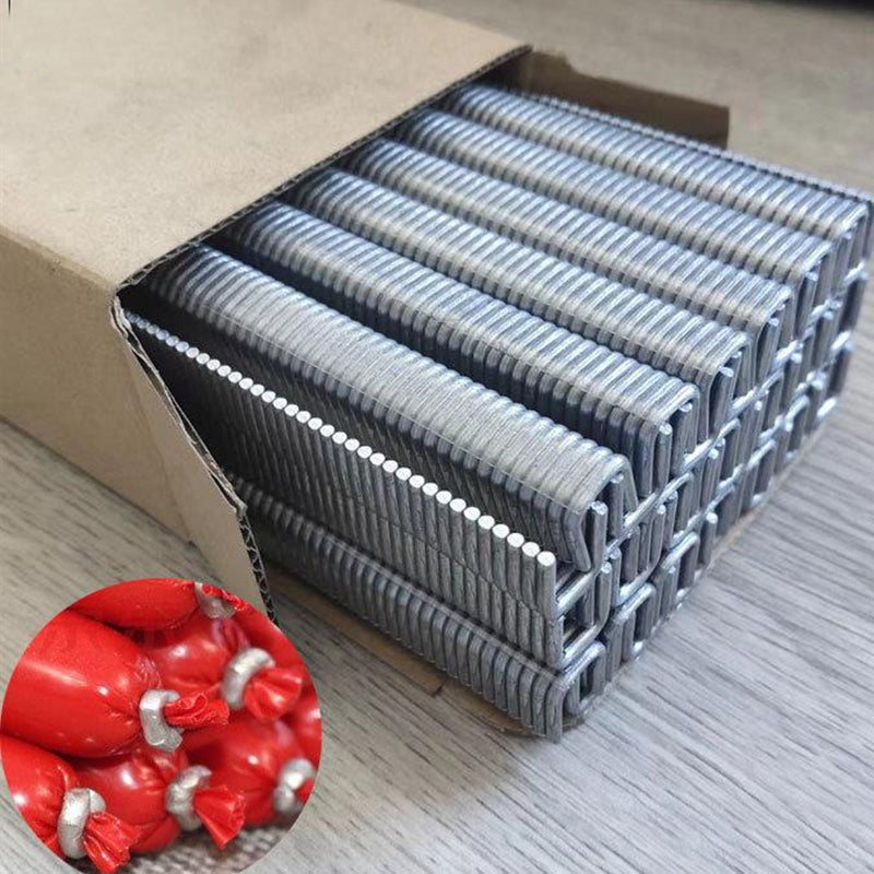 4400pcs/Box Durable Aluminum 506# U-Type Sausage Clips Strong Tensile Casing Fasteners for Sausage Making