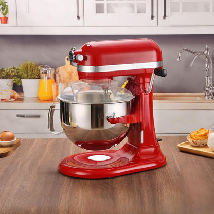 Food Grade Transparent Plastic 6-8QT Stand Mixer Splash Guard with Enlarged Pour Spout Vertical Mixer Anti-Overflow Anti-Splash Baking Accessory