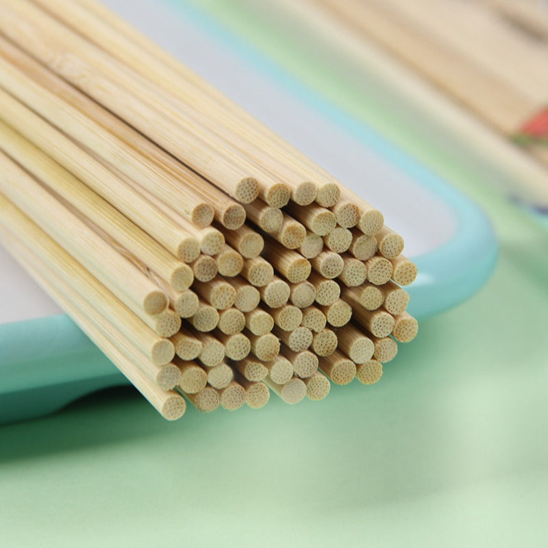 50pc Disposable Bamboo Stick Disposable Bamboo Chopsticks Fried Kebab Barbecue Meat Maker Sausage Tomatoes Sticks Cotton Candy