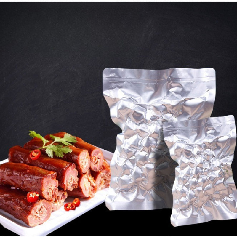 100/50pcs Thickened Aluminum Foil Bag Light-blocking Vacuum Food-grade Packaging Bag Pure Aluminum Plated Aluminum