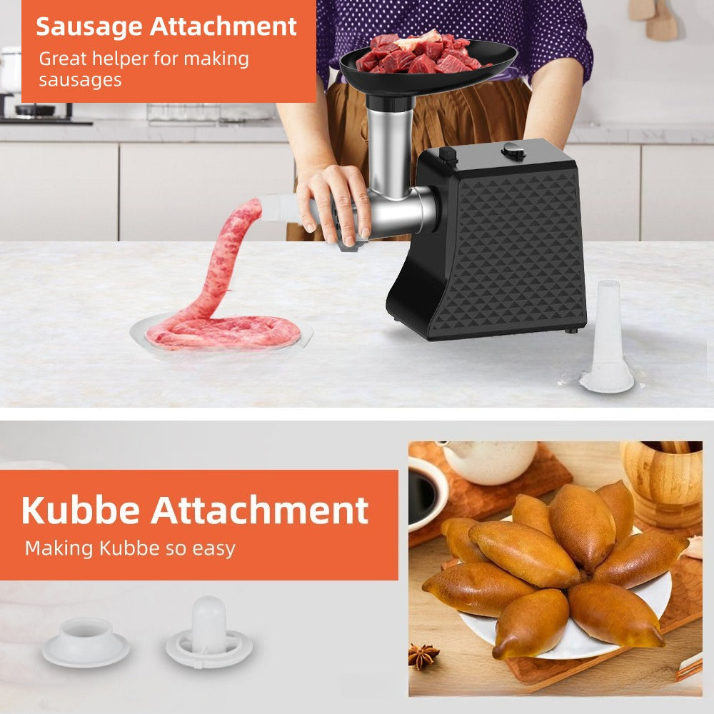 Electric Meat Grinder and Sausage Stuffer Machine 3 Size Cutting Plates Multifunctional Mincer with EU US UK AU Plug Options