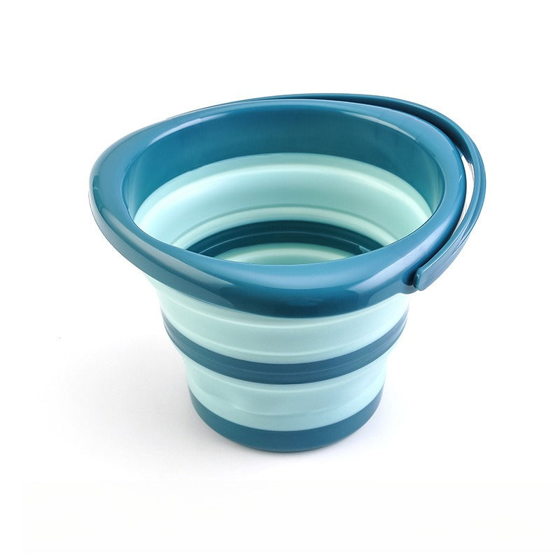 1pc Portable plastic bucket with lid folding bucket telescopic bucket
