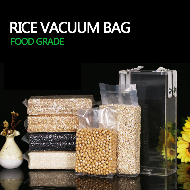 100pc Vacuum Bags Packaging Bag for Rice Storage Bags Plastic Food Miscellaneous Grains Thickened Rice Brick and Rice Food-grade Durable