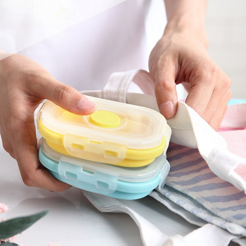 4pc/set Food Storage Box Plastic Fresh-keeping Box Snack Sealed Lunch Box Plastic Lunch Box
